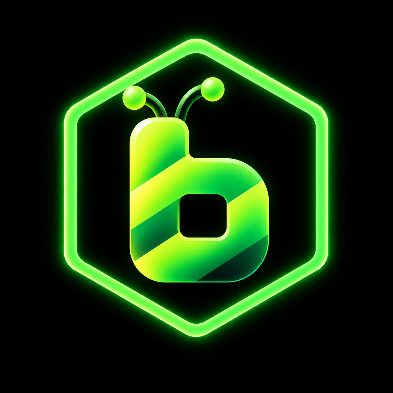 Bundlebug neon green bug emblem